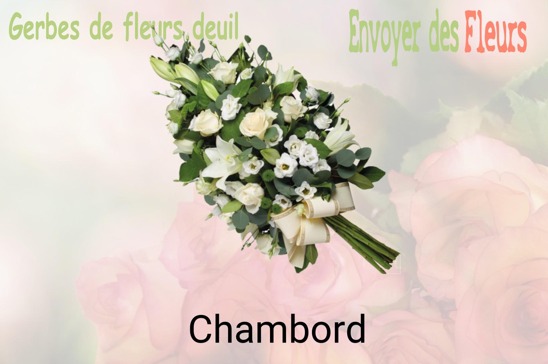 Gerbe de fleurs de deuil livrée à Chambord